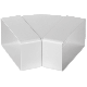 Horizontaler Kunststoffbogen 45° für Lüftungskanal 110 x 55 mmthumbnail