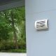 Design-Wetterschutzgitter PREMIUM LINE -DELTA- Ø 125 mm mit Rückschlagklappe – WEISS RAL9010thumbnail