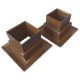 Quadratische Türgitter 29 x 29 mm – Kunststoff braun – 3-Stück-Packungthumbnail