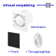 Pro-Design Badlüfter – STANDARD (KW125) – Ø 125 mm – flaches GLAS – matt Schwarzthumbnail