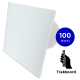 Pro-Design Badlüfter - ZUGKABEL (KW100 W) - Ø 100 mm - flaches GLAS - matt Weißthumbnail