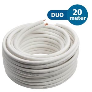 Kühlrohr aus Kupfer, isoliertes Duo (3/8 und 5/8 Zoll, Länge 20 m)
