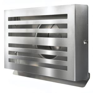 Design-Wetterschutzgitter PREMIUM LINE -BETA- Ø 200mm mit grobmaschigem Gitter - Edelstahl