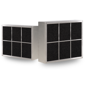 PuriVent CARRE Filter für Einbaudunstabzugshauben – 500 m3/h - 250 x 250 mm – Anschluss Ø 150 mm