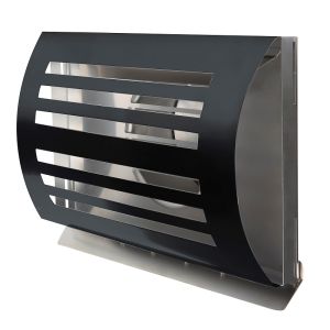 Design-Wetterschutzgitter PREMIUM LINE -DELTA- Ø 100 mm mit grobmaschigem Draht – SCHWARZ RAL7021