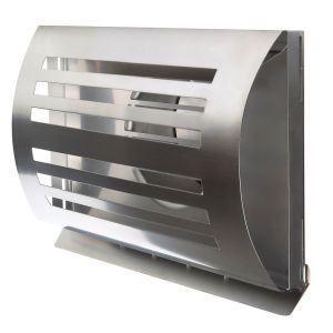 Design-Wetterschutzgitter PREMIUM LINE -DELTA- Ø 150 mm mit grobmaschigem Draht – Edelstahl