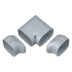 Klimaanlage gedrehte Kurve 90 Grad - GRAU (SN-77-G)