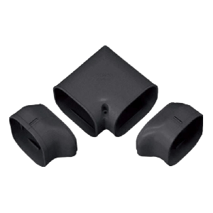 Klimaanlage 90 Grad gedrehtes Rohr - SCHWARZ (SN-77-K)