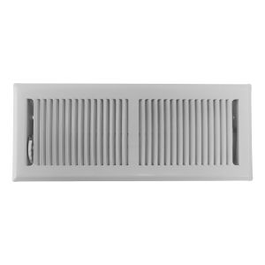 Bodengitter verstellbar mit festen Lamellen – Lochgröße 305 x 102 mm – Stahl – WEISS RAL9003