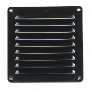 Aluminium Lüftungsgitter Aufbaumontage 155 x 155mm - SCHWARZ (1-1616Z)