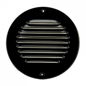 Rundes Aluminium Lüftungsgitter SCHWARZ Aufputz – 200 mm (1-R200Z)