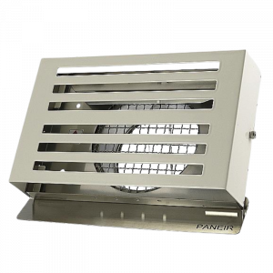 Design-Wetterschutzgitter PREMIUM LINE -BETA- Ø 160 mm mit grobmaschigem Draht – WEISS RAL9010