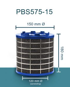 PuriVent SILO Plasmafilter für Dunstabzugshaube (Schacht 180 mm+) – 575 m3/h – Anschluss Ø 120 mm