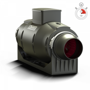 Rohrventilator LINEO 100T 'QUIET' - Anschluss 100mm - 3 Stufen MIT NACHLAUFTIMER