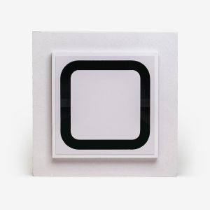 Whisper einstellbares Designventil - QUADRATISCH - 125mm - Zuluft/Abluft - Weiß - mit Plenum