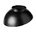Dachziegelkappe 110 Schwarz für flach geneigtes Dach 5–25 Grad (0544183)