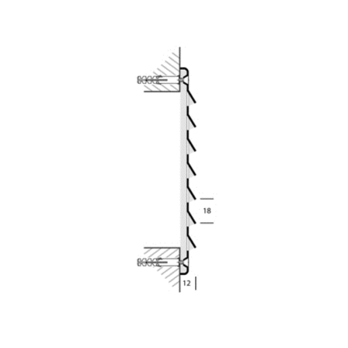 Aluminium Lüftungsgitter Aufbaumontage 150 x 215mm - ALU (1-1521A)