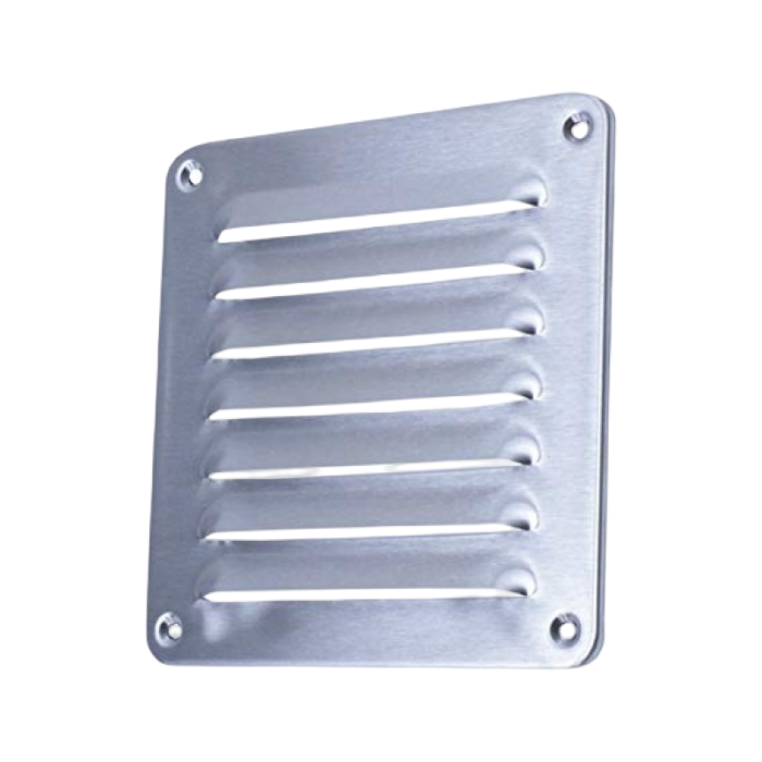 Aluminium Lüftungsgitter Aufbaumontage 155 x 155mm - *RVS 304* (1-1616I) Aluminium Lüftungsgitter Aufbaumontage 155 x 155mm - *RVS 304* (1-1616I)