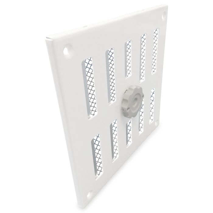 Abschließbares Schiebegitter Aluminium - Aufbaumontage 155 x 155mm - weiß (3-1616W) Abschließbares Schiebegitter Aluminium - Aufbaumontage 155 x 155mm - weiß (3-1616W)