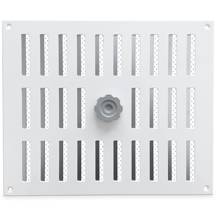 Abschließbares Schiebegitter Aluminium - Aufbaumontage 300 x 250 mm - weiß (3-3025W)