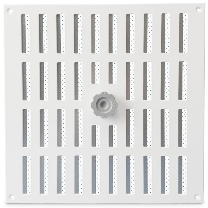 Abschließbares Schiebegitter Aluminium - Aufbaumontage 300 x 300mm - weiß (3-3030W)