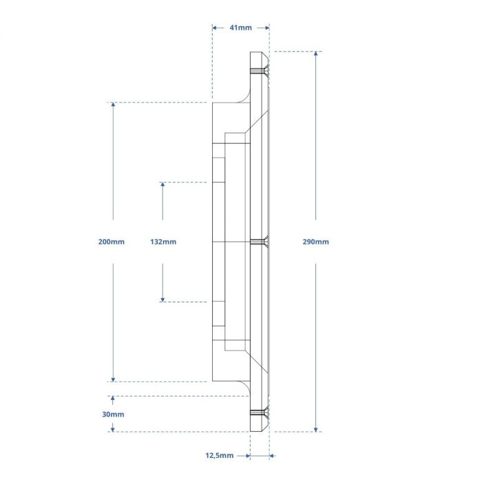 Wallflow Einbau-Lüftungsmodul quadratisch - für verputzbares Lüftungsventil - Ø 125mm Wallflow Einbau-Lüftungsmodul quadratisch - für verputzbares Lüftungsventil - Ø 125mm