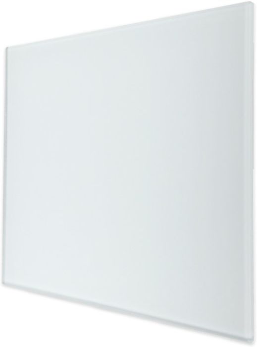 Design-Lüftungsgitter quadratisch (Abluft & Zuluft) Ø125 mm – GLAS flach – matt Weiß