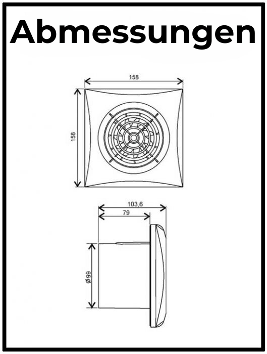 Badlüfter S&P Silent inkl. Zugseil – Ø 100 mm (100CMZ)