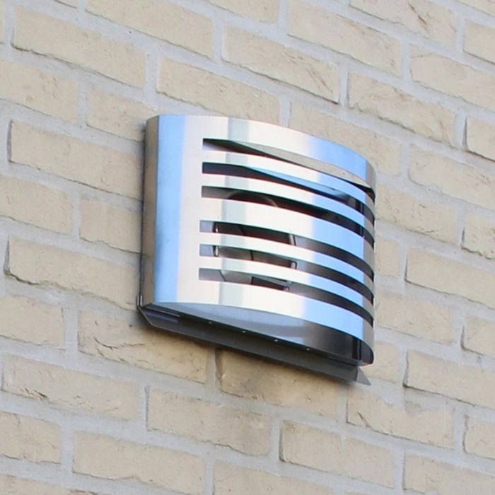 Design-Wetterschutzgitter PREMIUM LINE -ALFA- Ø 150 mm mit grobmaschigem Draht – Edelstahl