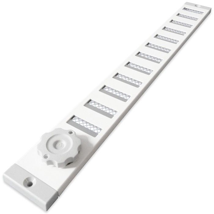 Abschließbares Schiebegitter Aluminium - Aufbaumontage 500 x 40mm - weiß (3-5004W)