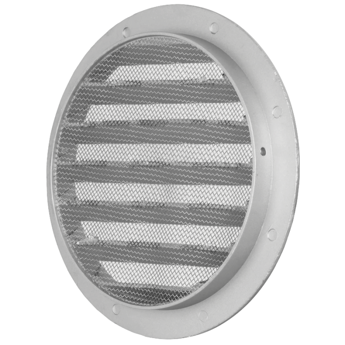 Rundes Lüftungsgitter Ø 100mm Aluminium mit feinmaschigem Fliegendraht Rundes Lüftungsgitter Ø 100mm Aluminium mit feinmaschigem Fliegendraht