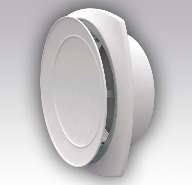 Tellerventil Kunststoff - Zuluft - Ø 125mm - mit Montage-Flansch - weiß