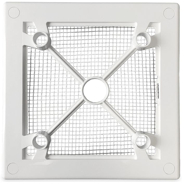 Design-Lüftungsgitter quadratisch (Abluft & Zuluft) Ø100 mm – GLAS flach – matt Schwarz Design-Lüftungsgitter quadratisch (Abluft & Zuluft) Ø100 mm – GLAS flach – matt Schwarz