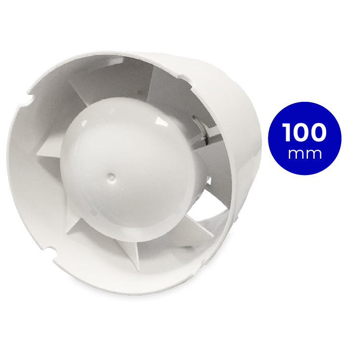 Blauberg TUBO100 Rohreinschubventilator – 102 m3/h – Einschub IN 100-mm-Kanal