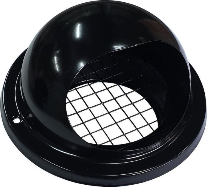 Kugelgitter SCHWARZ Ø 125mm mit grobmaschigem Netz - hohe Durchlässigkeit Kugelgitter SCHWARZ Ø 125mm mit grobmaschigem Netz - hohe Durchlässigkeit