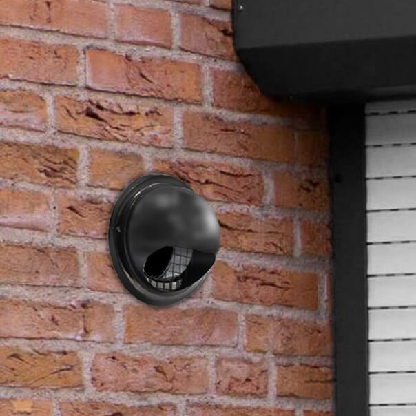 Kugelgitter SCHWARZ Ø 150mm mit grobmaschigem Netz - hoher Durchfluss