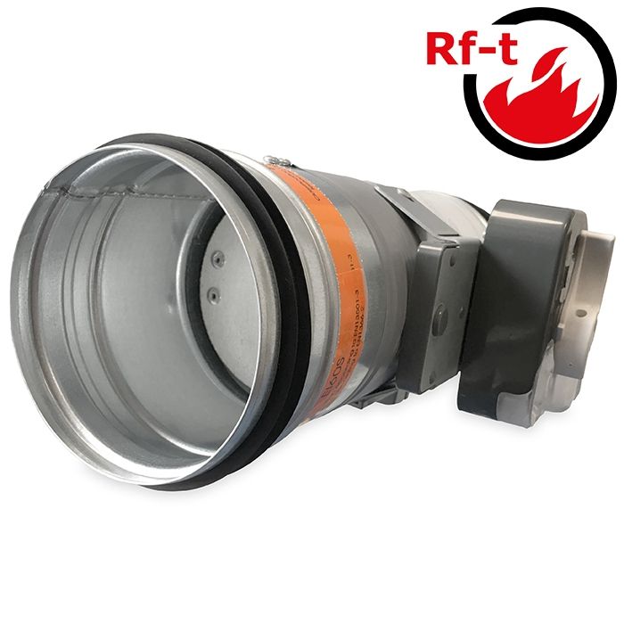 Brandklappe Ø 160 mm, manuelle Steuerung mit Schmelzlot bei 72°C + Feder