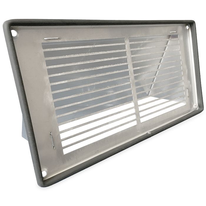 Frischluftgitter Edelstahl schräge Abdeckung 250 x 125mm Frischluftgitter Edelstahl schräge Abdeckung 250 x 125mm