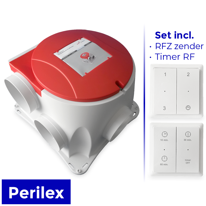 Stork Wohnraumlüfter ComfoFan S RP (Perilex) - inkl. RFZ Sender & Timer RF