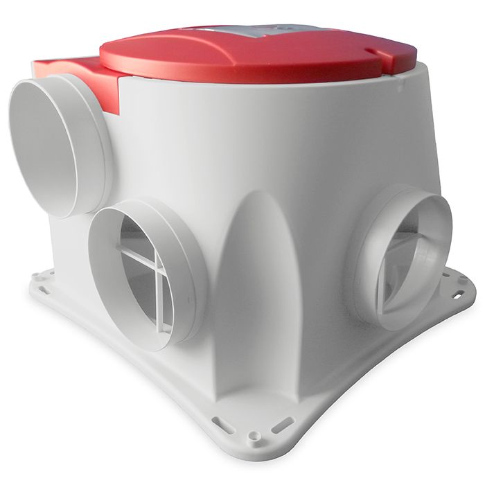 Stork Wohnraumlüfter ComfoFan S R - inkl. RFZ Sender & Timer RF + 4 Luftventile Stork Wohnraumlüfter ComfoFan S R - inkl. RFZ Sender & Timer RF + 4 Luftventile