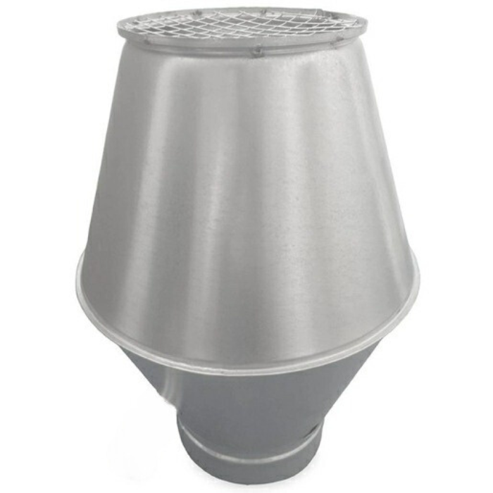 Deflektorhaube Ø 250 mm mit Anschluss für Wickelfalzrohr