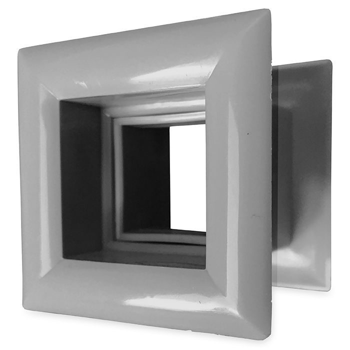 Quadratische Türgitter 29 x 29 mm – Kunststoff grau – 4-Stück-Packung Quadratische Türgitter 29 x 29 mm – Kunststoff grau – 4-Stück-Packung