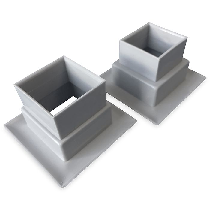 Quadratische Türgitter 29 x 29 mm – Kunststoff grau – 4-Stück-Packung Quadratische Türgitter 29 x 29 mm – Kunststoff grau – 4-Stück-Packung