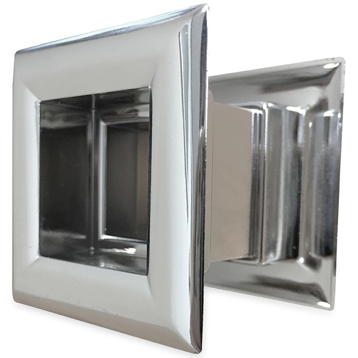 Quadratische Türgitter 29 x 29 mm – Kunststoff Chrom – 3-Stück-Packung Quadratische Türgitter 29 x 29 mm – Kunststoff Chrom – 3-Stück-Packung