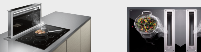 PuriVent DOMINO Filter für Kochfeld mit integriertem Dunstabzug – 800 m3/h – 220 x 90 mm