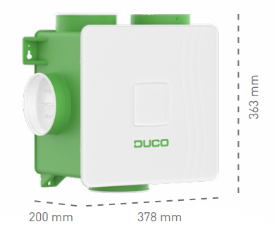 DucoBox Reno All-In-One - Schutzkontakt + RF-Steuerung, 1x CO2-Sensor & 1x CO2-Sensor ohne Steuerung DucoBox Reno All-In-One - Schutzkontakt + RF-Steuerung, 1x CO2-Sensor & 1x CO2-Sensor ohne Steuerung
