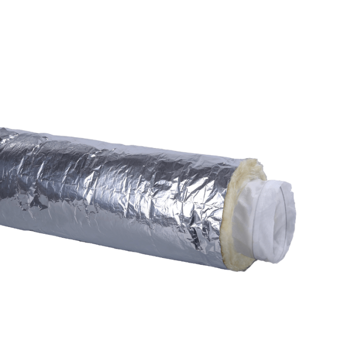 Flexibler Schalldämpfer mit Verbindungsschlauch Ø 150mm (Innendurchmesser) Vlies - 10 METER