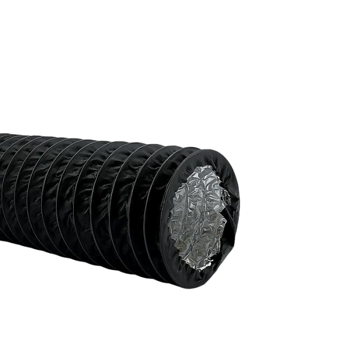 Flexibler Lüftungsschlauch, unisoliert – Schwarz – Ø 125 mm – Länge 3 METER Flexibler Lüftungsschlauch, unisoliert – Schwarz – Ø 125 mm – Länge 3 METER