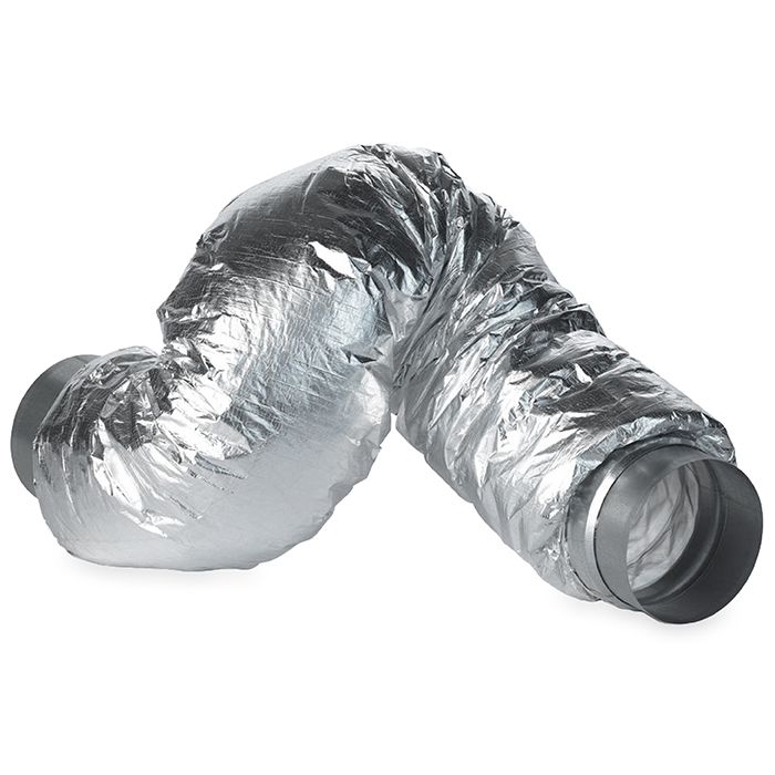 Flexibler Schalldämpfer mit Anschlussbuchse Ø 200mm (Innenmaß), nicht gewebt