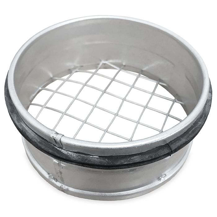 Rohrgitter mit Dichtung (Flanschbuchse mit grobmaschigem Draht) Ø 100 mm